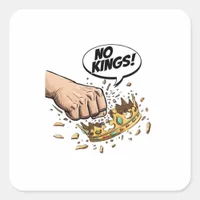 No Kings In America Creative Design Square Sticker
