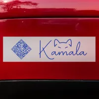 Kamala Harris "Childless Cat Lady" Custom QR Code Bumper Sticker