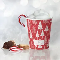 Red Christmas Pattern#6 ID1009 Paper Cups