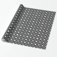 Medieval Gray geometric pattern giftwrap paper