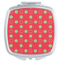 Christmas Holiday Charm Pattern 03 -  Compact Mirror