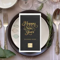 New Year black gold business logo Paper Guest Towels