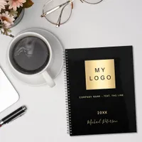 Business logo black gold elegant monogram 2025 planner