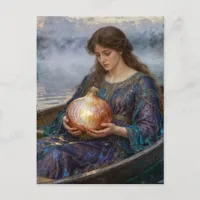 Funny Lady of Shallot Parody Postcard