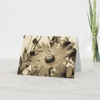 Sepia Flower Card