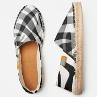 Abstract Black and White Zebra Print Espadrilles