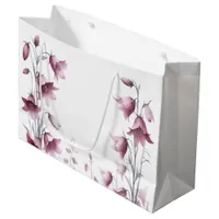 Rose Gold Blush Flowers  Large Gift Bag