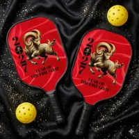 Stunning Red Gold Chinese Year of Fire Goat 2027 Pickleball Paddle