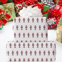 Pink white nutcracker Christmas Wrapping Paper