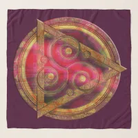 Crimson Celtic Mandala of Energy Scarf