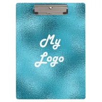 Custom logo image business blue clipboard