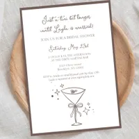 "Tini Bit Longer" Espresso Martini Bridal Shower Invitation