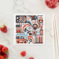 4th of July Generative Pattern Napkins
