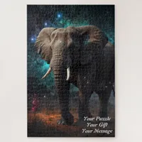 Elephant Under a Starry Sky Jigsaw Puzzle