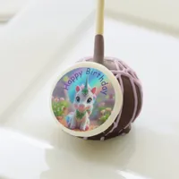 Cute baby unicorn and rainbow, girls birthday  cake pops