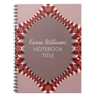 Red Pink Batik Lace Notebook