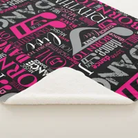 Born to Dance Pink ID277 Sherpa Blanket