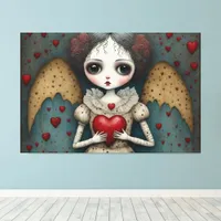 Adorable Gothic Valentine Doll Canvas Print