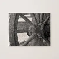 Antique Wooden Wagon Wheel Jigsaw Puzzle