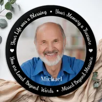 Funeral Remembrance Custom Memorial Photo Button