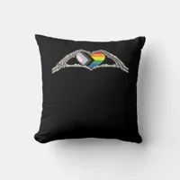 Bone Hands Heart Pride Progress Throw Pillow