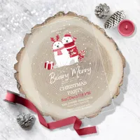 Polar Beary Merry Christmas Party ID851 Acrylic Invitations