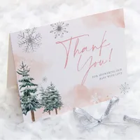 Winter Baby Shower Thank You Cards