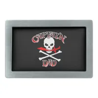 Captain Dad Rectangular Belt Buckle