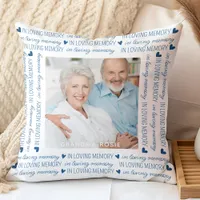 In Loving Memory Keepsake Photo Memorial Throw Pillow