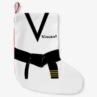 Martial Arts Fourth Degree Black Belt Small Christmas Stocking