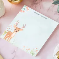 Cute Fawn Deer Woodland Personalized Name Notepad