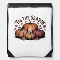 Tis The Season Football Drawstring Bag