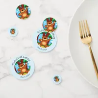 Bear in grassland birthday  confetti