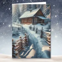 Wishing You a Magical Christmas | Log Cabin  Card