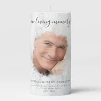 Marble In Loving Memory Funeral Memorial Tribute Pillar Candle