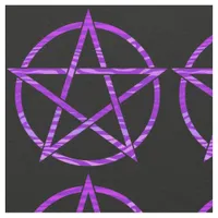 Purple Zebra Pentagram Fabric