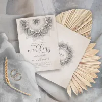 Mandala Lace Wedding Neutrals ID478 Invitation