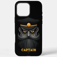 Angry Captain Black iPhone 16 Pro Max Case