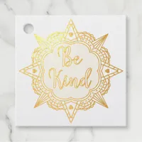 Be Kind Foil Favor Tags