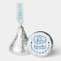 Café Bébé French Modern Cute Blue Boy Baby Shower Hershey®'s Kisses®