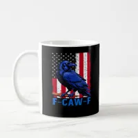 Crow Raven Funny F-Caw-F Minimal Clean Coffee Mug