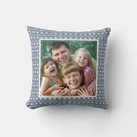 Best Mom Ever Blue Photo Mother's Day  Throw Pillow