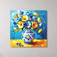 Beautiful Vase of Flowers  Canvas Print