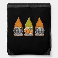 Autumn Gnomes With Pumpkins It’s Fall Y’all Hallow Drawstring Bag