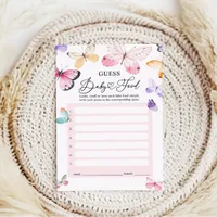 Guess Baby Food Game Cards - Baby Shower Game