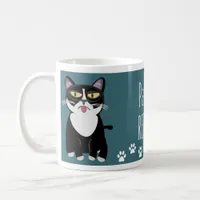 Paws to Refresh Cartoon Cat Slogan Design Coffee Mug