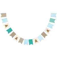 Baby Boy Baby Teddy Bear Party Banner