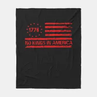 No Kings In America United States Independence Cla Fleece Blanket