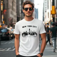 New York City Skyline Mens White T-Shirt