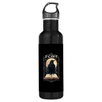 F-Caw-F Crow Funny Halloween Raven Moon Stainless Steel Water Bottle